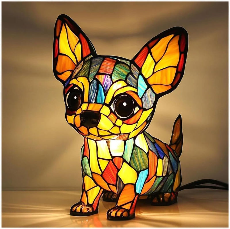 Chacha - Bunte Glas-Hundelampe mit magischem Flair