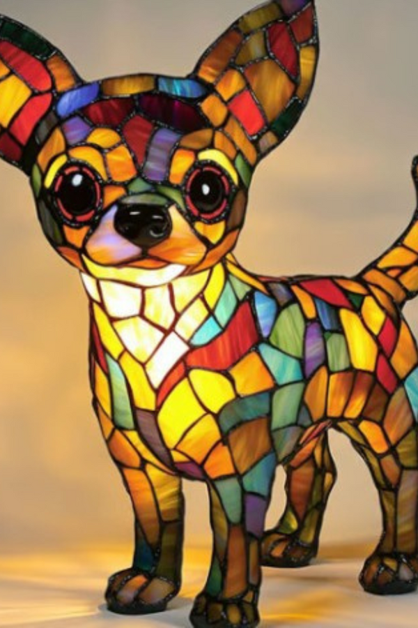Choupette - Bunte Glas-Hundelampe mit magischem Flair
